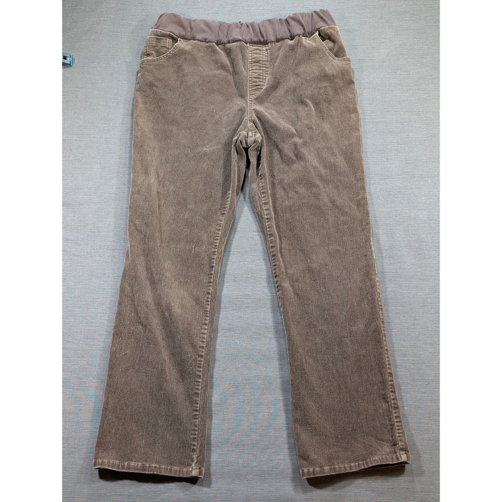 Take Nine Maternity Corduroy Pants Womens Brown Elastic Waist Size Medium